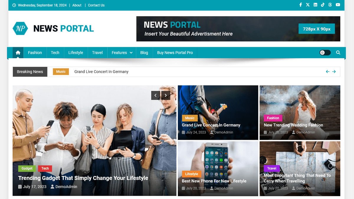 news portal wordpress theme